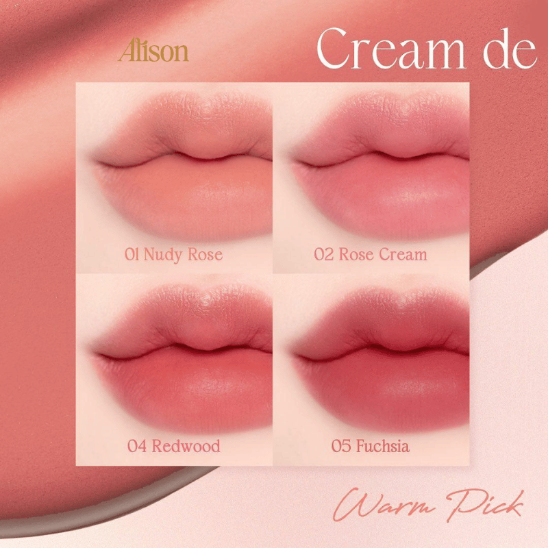 Dasique Cream De Rose Tint có bảng màu đa dạng, siêu trendy phù hợp cho cả Undertone ấm & lạnh 